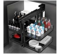 Romyqpipy Organizer Estraibile per Armadietto Ad Angolo Cieco Da Cucina, Cieco Angolo Estraibile Organizzatore con 4 Cestelli, Compatibile con Apertura Sinistra E Apertura Destra