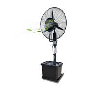Romyqpipy Ventilatore Nebulizzatore Professionale Esterno, con Serbatoio D'Acqua Da 42 L, 3 Velocità E Oscillazione A 90°, Ventola Di Raffreddamento con Piedistallo per Garage, Magazzino, Officina
