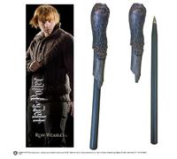 Ron Weasley Penna Bacchetta e Segnalibro Set Regalo Harry Potter Hogwarts Noble