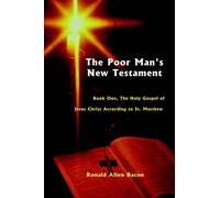 Ronald Allen Bacon The Poor Man's New Testament (Copertina rigida)