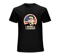 Ronald Reagan I Smell Commies Patriotic American President O-Neck 100% Cotton Short Sleeve Unisex T-Shirt XXXL