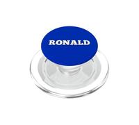 Ronald - Targhetta per nome, piccola, con testo bianco, personalizzabile PopSockets PopGrip per MagSafe