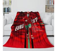 Ronaldo Coperta Flanella Stampata 3D - Calcio Coperta Morbida Regalo Compleanno Per Sorella Fratello Nipote Collega - Divano Letto Culla Decoro 80x90inch(200x230cm)