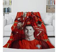 Ronaldo Coperta Soffice - Calcio Coltre Regalo Compleanno Per Figlio/figlia/nipote/nipotina/amico - Coltre Accogliente Come Un Abbraccio in Una Coperta 40x50inch(100x130cm)