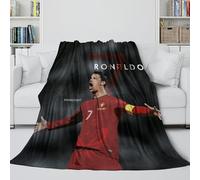 Ronaldo Coperta Soffice - Calcio Coltre Regalo Compleanno Per Figlio/figlia/nipote/nipotina/amico - Coltre Accogliente Come Un Abbraccio in Una Coperta 70x80inch(180x200cm)