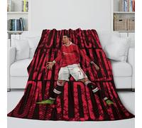 Ronaldo Coperta Stampata 3D - Calcio Coltre Morbida Regalo Compleanno Per Figlio/figlia/nipote/nipotina/amico - Divano Letto Ufficio Viaggi Decor 50x60inch(127x152cm)