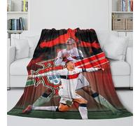 Ronaldo Coperta Stampata 3D - Calcio Coltre Morbida Regalo Compleanno Per Figlio/figlia/nipote/nipotina/amico - Divano Letto Ufficio Viaggi Decor 50x60inch(127x152cm)