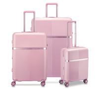RONCATO Airglam Set 3 trolley Grande, Medio e Cabina - espandibile e con sistema di chiusura TSA, Rosa Cipria