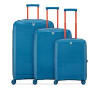 Roncato Arcade 4 ruote Set di valigie 3 pezzi con piega di espansione blu