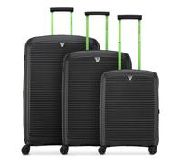 Roncato Arcade 4 ruote Set di valigie 3 pezzi con piega di espansione nero