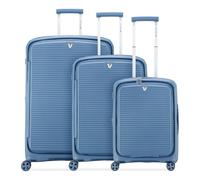 Roncato Arcade DLX 4 ruote Set di valigie 3 pezzi con piega di espansione blu