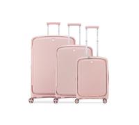 Roncato Arcade DLX 4 ruote Set di valigie 3 pezzi espandibile rosa