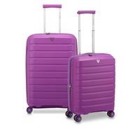 Roncato B-Flying 4 ruote Set di valigie 2 pezzi con piega di espansione viola