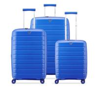 Roncato B-Flying Move 4 ruote Set di valigie 3 pezzi con piega di espansione blu