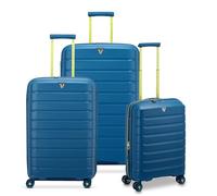 Roncato B-Flying 4 ruote Set di valigie 3 pezzi con piega di espansione blu laguna (TAS028495)