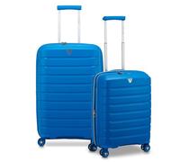 RONCATO B-FLYING Set 2 trolley Medio e Cabina Espandibili 4 Ruote, Rigidi con Chiusura TSA - BLU COBALTO