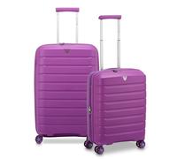 RONCATO B-FLYING Set 2 trolley Medio e Cabina Espandibili 4 Ruote, Rigidi con Chiusura TSA - ORCHIDEA