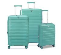 RONCATO B-FLYING Set 3 valigie trolley Grande Medio e Cabina Espandibili 4 Ruote, Rigidi con Chiusura TSA - Salvia
