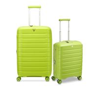 Roncato B-Flying 4 ruote Set di valigie 2 pezzi con piega di espansione giallo
