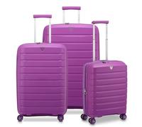 RONCATO B-FLYING Set 3 valigie trolley Grande Medio e Cabina Espandibili 4 Ruote, Rigidi con Chiusura TSA - Orchidea