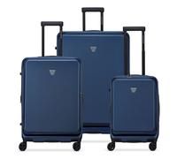 Roncato Florence 4 ruote Set di valigie 3 pezzi con piega di espansione blu