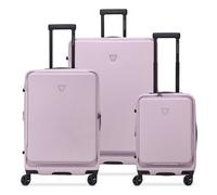 Roncato Florence 4 ruote Set di valigie 3 pezzi con piega di espansione viola