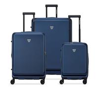 Roncato Florence 4 ruote Set di valigie 3 pezzi con piega di espansione blu
