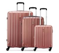 Roncato Kinetic 2.0 4 ruote Set di valigie 3 pezzi con piega di espansione rosa antico (TAS038343)
