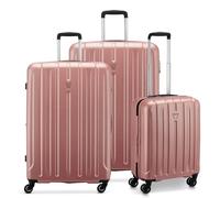 Roncato Kinetic 2.0 4 ruote Set di valigie 3 pezzi con piega di espansione rosa
