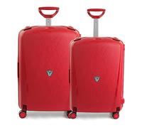 RONCATO Light Set 2 valigie Trolley Grande e Medio, rigido, 4 ruote e con chiusura TSA - Rosso