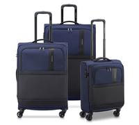 RONCATO METROPOLITAN Set valigie trolley Grande, Medio e Cabina, con sistema di chiusura TSA, Espandibile con zip, morbido - Blu Notte