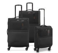 RONCATO METROPOLITAN Set valigie trolley Grande, Medio e Cabina, con sistema di chiusura TSA, Espandibile con zip, morbido - Nero