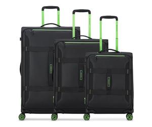 Roncato Norway 4 ruote Set di valigie 3 pezzi espandibile nero