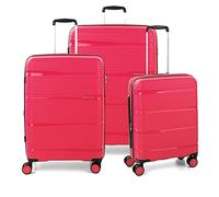 RONCATO R-LITE set valigie Grande Medio e Cabina, espansibile, con sistema di chiusura TSA - Fucsia