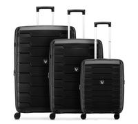 Roncato Skyline 2.0 4 ruote Set di valigie 3 pezzi con piega di espansione nero (TAS017473)