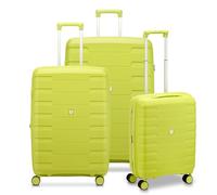 RONCATO SKYLINE 2.0 Set 3 Valigie Trolley | Grande, Medio e Cabina | Rigido, 4 ruote, Espandibile con zip - Cyber Lime