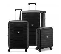 Roncato Skyline 2.0 4 ruote Set di valigie 3 pezzi con piega di espansione nero