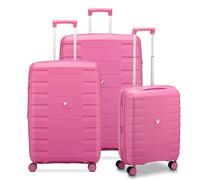 RONCATO SKYLINE 2.0 Set 3 Valigie Trolley | Grande, Medio e Cabina | Rigido, 4 ruote, Espandibile con zip - Pink