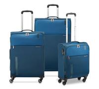 Roncato Speed 4 ruote Set di valigie 3 pezzi con piega di espansione blu