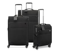 RONCATO UNO SOFT 3.0 Set 3 Valigie Trolley | Grande, Medio e Cabina |Morbido, 4 ruote, Espandibile con zip - Nero
