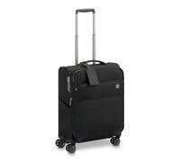 RONCATO UNO SOFT 3.0 Valigia trolley cabina 55x40x20/25 cm, bagaglio a mano morbido, espandibile e con sistema di chiusura TSA, con portanome | 4 ruote - Nero