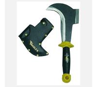 RONCOLA CAMPING IN ACCIAIO FORGIATO, MANICO IN PVC E CUSTODIA IN CUOIO