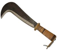 RONCOLA FORGIATA MANICO CUOIO TIPO BERGAMO 300MM
