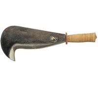 Roncola Maremma Angelo B. In Acciaio Temprato Con Manico In Cuoio 30 Cm Angelo B