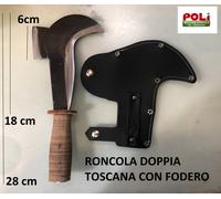 RONCOLA PENNATO PER CACCIATORE DOPPIO TAGLIO CON FODERO MANICO IN CUOIO