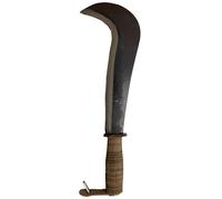 RONCOLA RONCA IN ACCIAIO MANICO CUOIO ARTIGIANALE LAMA 28cm LEONELLI