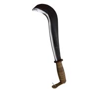 RONCOLA RONCA IN ACCIAIO MANICO CUOIO ARTIGIANALE LAMA 30cm LEONELLI