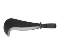 Roncola tipo con lama in acciaio forgiato 29 cm e manico in cuoio