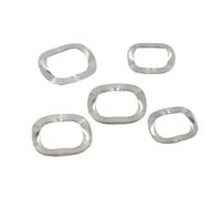 Rondella a tre onde in acciaio inossidabile 304 | Dimensioni multiple argento for fissaggio e smorzamento(20pcs M5x10x0.3)
