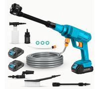 Rondella ad alta pressione a batteria compatibile con batteria Makita da 18 V, 40 bar, pistola ad alta pressione mobile con angolo regolabile 6 in 1, ugello da 5 m, tubo per auto, casa, prato